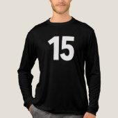 Nummer 15 Print Noviteit Tri-Blend Shirt (Voorkant volledig)