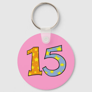 Nummer 15 sleutelhanger