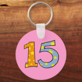 Nummer 15 sleutelhanger (Voorkant)