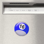 Nummer 16 Billiards Ball Magneet (Insitu (Vaatwasser))