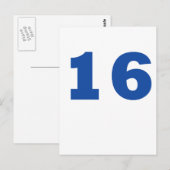 Nummer 16 briefkaart (Voorkant / Achterkant)