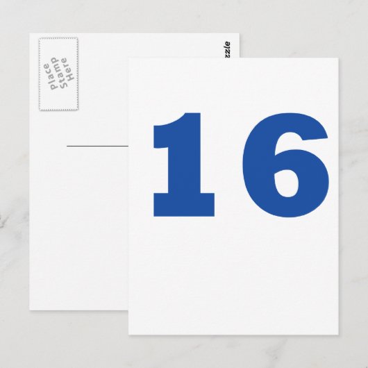 Nummer 16 briefkaart (Voorkant / Achterkant)