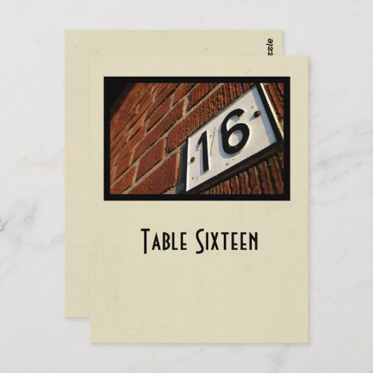 nummer 16 lijstbriefkaart briefkaart (Voorkant / Achterkant)