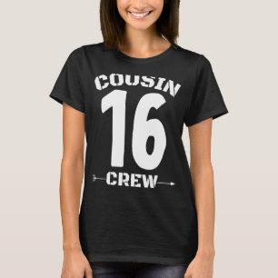 Nummer 16 neef bemanning reünie bijpassende famili t-shirt