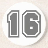 Nummer 16 zandsteen onderzetter (Voorkant)