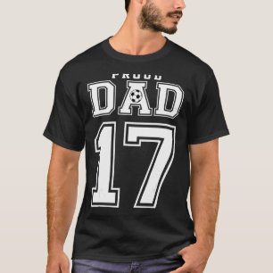 Nummer 17 Custom Trots Voetbal Dad Personali T-shirt