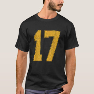 Nummer 17 genummerd uniform sportteam Jersey 17e T-shirt
