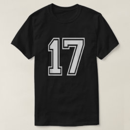 Nummer 17 Varsity Sportteam Jersey 17e verjaardag T-shirt