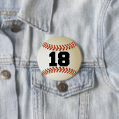 Nummer 18 Baseball Ronde Button 7,6 Cm (In situ)