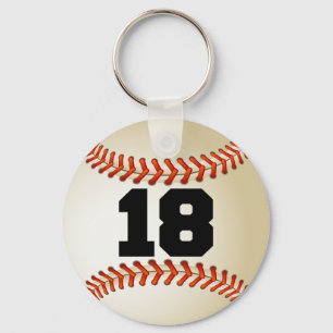 Nummer 18 Baseball Sleutelhanger