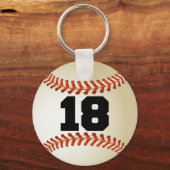 Nummer 18 Baseball Sleutelhanger (Voorkant)