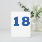 Nummer 18! briefkaart (Staand voorkant)
