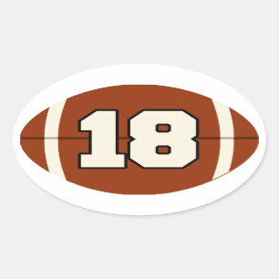 Nummer 18 Football Sticker
