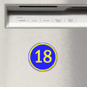 nummer 18 in een cirkel magneet (Insitu (Vaatwasser))