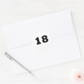 Nummer 18 ronde sticker (Envelop)