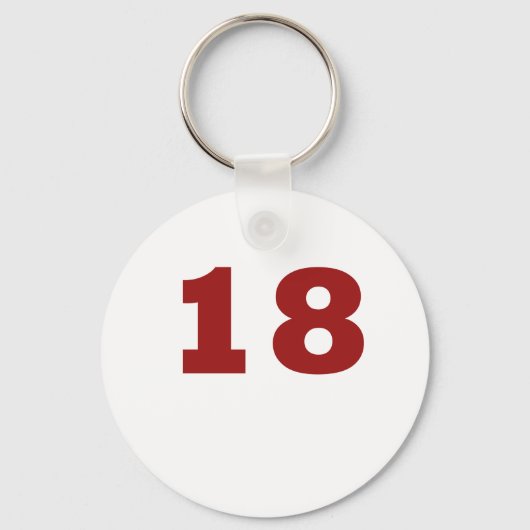 Nummer 18 sleutelhanger (Voorkant)