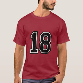 Nummer 18 Varsity Sport Jersey | 18e Verjaardag T-shirt