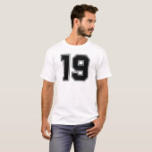 Nummer 19 frontside print t-shirt (Voorkant volledig)
