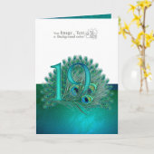 Nummer 19 / leeftijd / jaar / 19e verjaardag sjabl kaart (Gele Bloem)