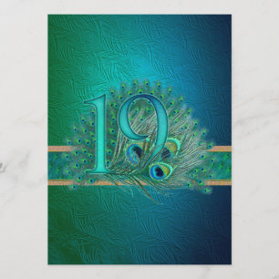 Nummer 19 / leeftijd / jaar / 19e verjaardag sjabl kaart