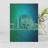 Nummer 19 / leeftijd / jaar / 19e verjaardag sjabl kaart (Staand voorkant)