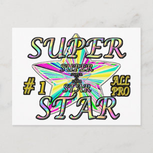 Nummer 1 Alle Pro Super Star Briefkaart