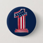 Nummer 1 Amerikaan Ronde Button 5,7 Cm (Voorkant)
