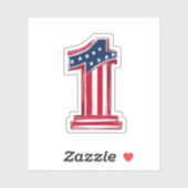 Nummer 1 Amerikaan Sticker (Vel)