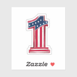 Nummer 1 Amerikaan Sticker