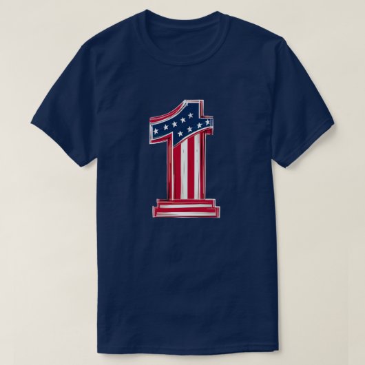 Nummer 1 Amerikaan T-shirt (Design voorkant)