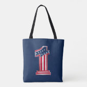 Nummer 1 Amerikaan Tote Bag (Achterkant)
