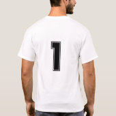 Nummer 1 backside print t-shirt (Achterkant)