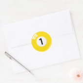 Nummer 1: balkstickers/etiketten ronde sticker (Envelop)