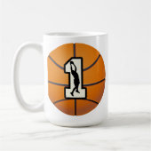 Nummer 1 Basketball en spelers Koffiemok (Links)