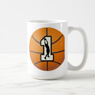 Nummer 1 Basketball en spelers Koffiemok