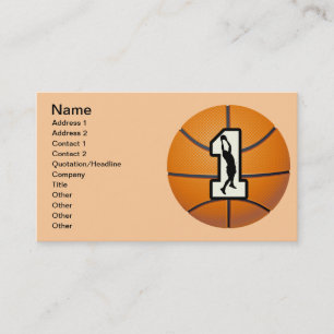 Nummer 1 Basketball en spelers Visitekaartje