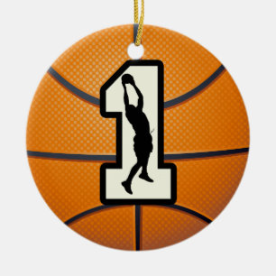 Nummer 1 Basketball Keramisch Ornament
