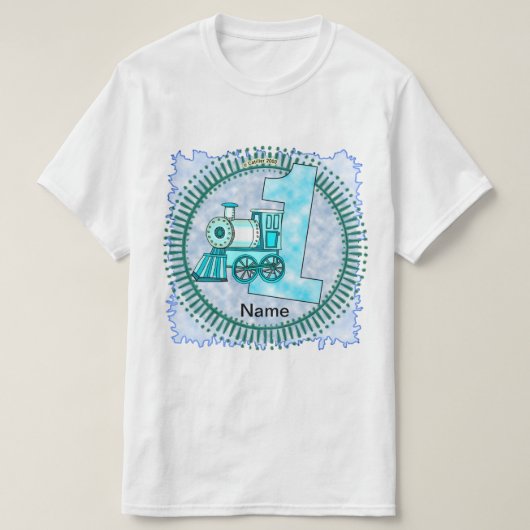 Nummer 1 Blue Train T-Shirt  (Design voorkant)