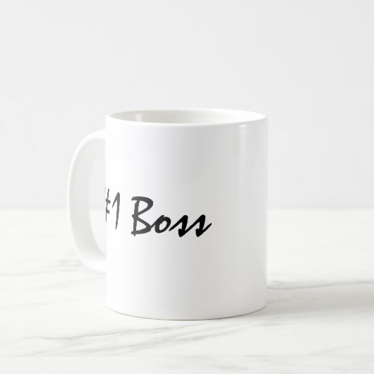 Nummer 1 Boss Coffee Mok (Voorkant links)