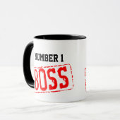 Nummer 1 Boss Coffee Mok | MOTIVATIE (Voorkant links)