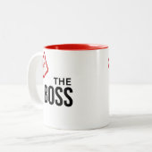 Nummer 1 Boss Gift Tweekleurige Koffiemok (Voorkant links)