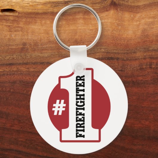 Nummer 1 brandweerman sleutelhanger (Voorkant)