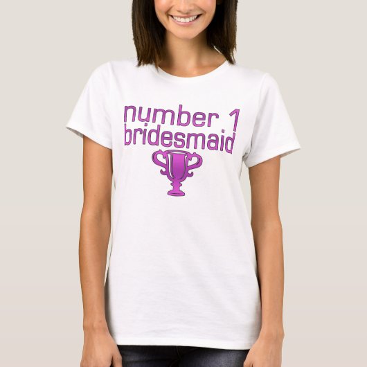 Nummer 1 Bridesmaid T-shirt (Voorkant)