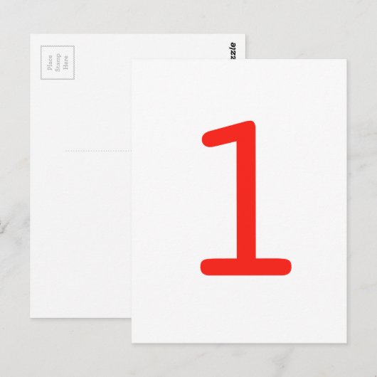 Nummer 1 briefkaart (Voorkant / Achterkant)