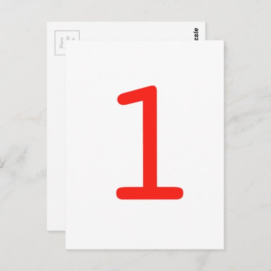 Nummer 1 briefkaart (Voorkant / Achterkant)