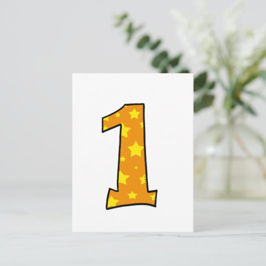 Nummer 1 briefkaart (Staand voorkant)