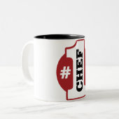 Nummer 1 Chef Tweekleurige Koffiemok (Voorkant links)