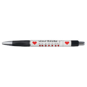 Nummer 1 Coach Love Netball Heart Design Pen