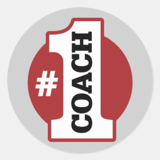Nummer 1 coach ronde sticker