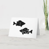Nummer 1 Dad Fish Cool Modern Wit Zwart Tekening Kaart (Voorkant)